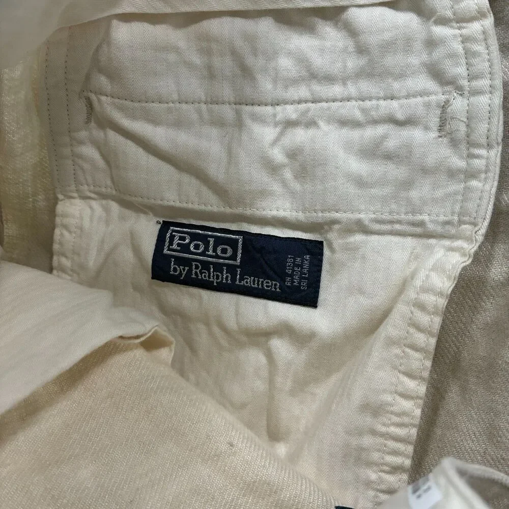 VTG Polo Ralph Lauren 100% Linen Men’s Baggy Pants 40x30